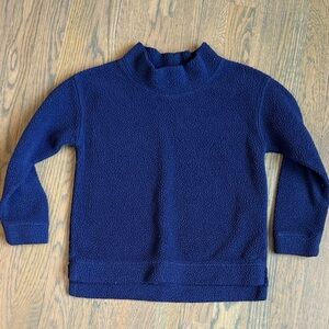 Vineyard Vines Kids Navy Blue Sherpa Pullover Sweater